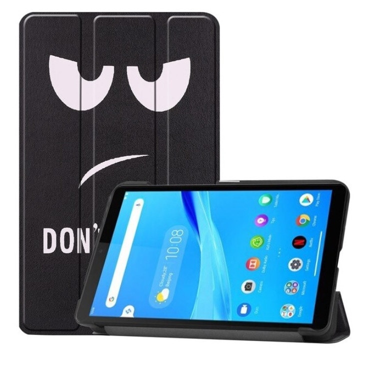 Husa Lenovo Tab M7, Piele ecologica\Policarbonat, Negru\Alb