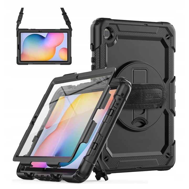 Husa tableta, Policarbonat, Pentru SAMSUNG GALAXY TAB S6 LITE 2021 2022, Negru