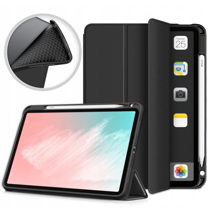 Husa tableta pentru Apple iPad Mini 4/5, loc pentru stylus, ecologica, silicon, multicolor