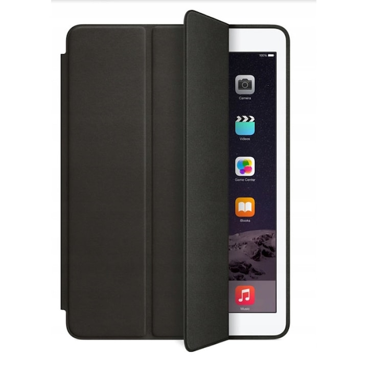 Apple iPad Air 2 tok, ökológiai bőr, fekete