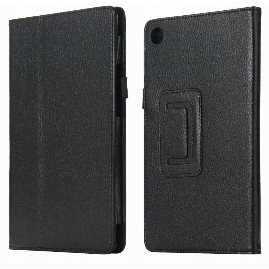 Husa tableta, pentru Huawei MediaPad M5 Lite 8, piele ecologica, neagra