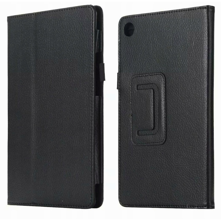 Калъф за таблет, модел със стойка, за Huawei MediaPad M5 Lite 8, екологичен, черен, размери 8.0 инча