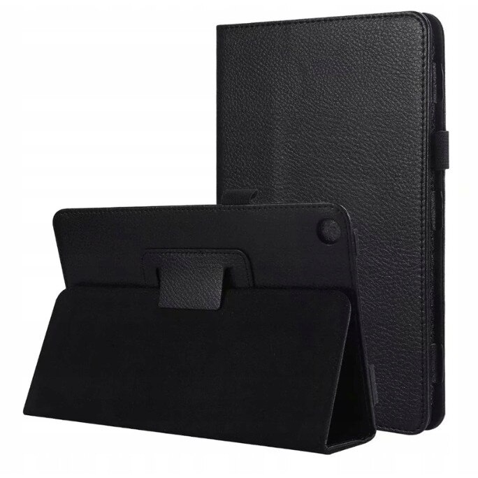 Husa tableta, pentru Huawei MediaPad M5 Lite 8, piele ecologica, neagra