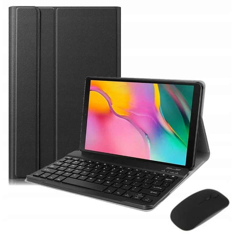 Husa cu tastatura si mouse, Compatibila cu Lenovo Tab M10, Negru