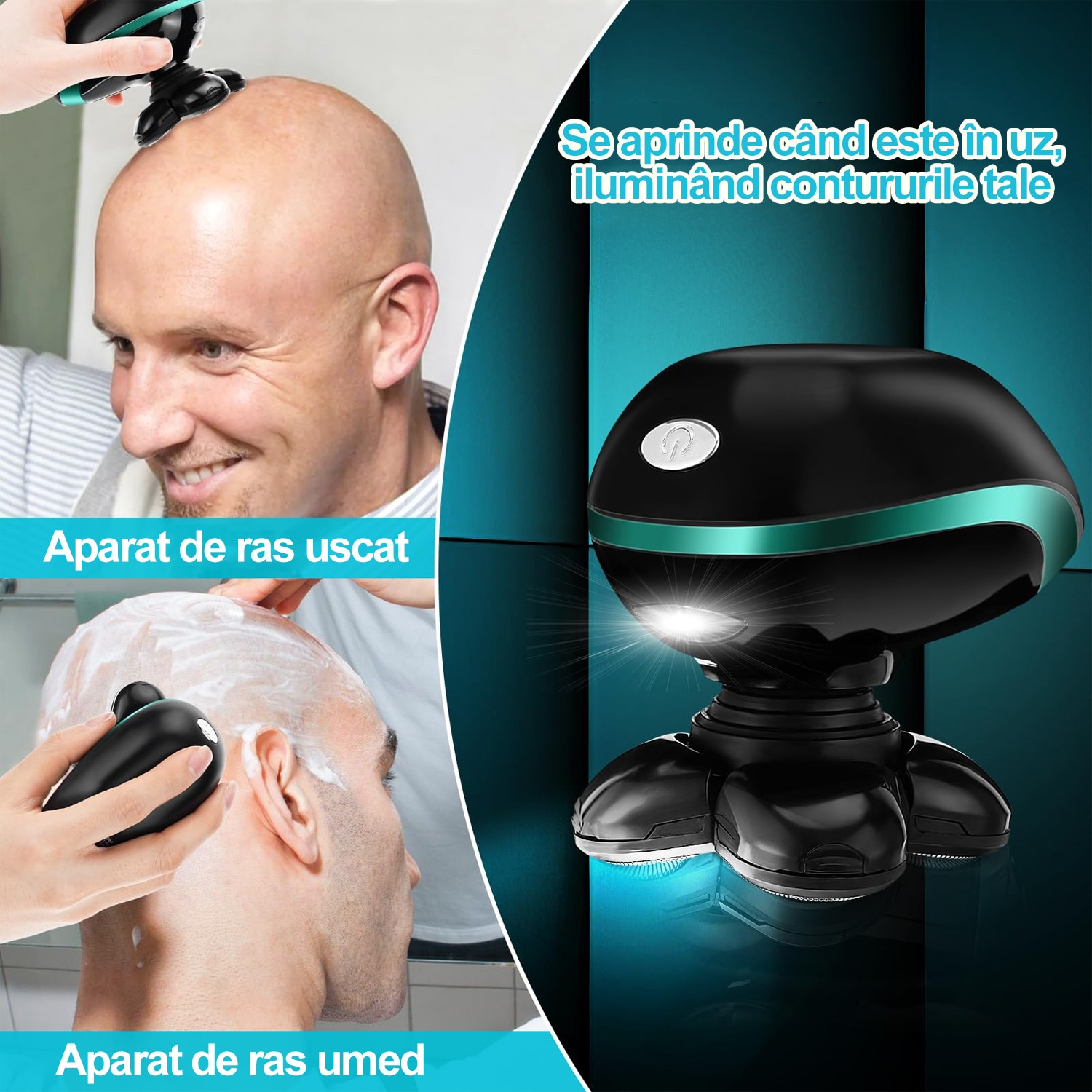 Aparat de ras Profesional 4D, BYONDSELF®, 5 in 1, Pentru fata cap si ...