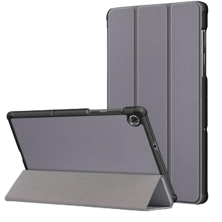 Táblagép tok, Eco bőr/műanyag, Lenovo Tab M10 10.1 X505/605 készülékhez, szürke