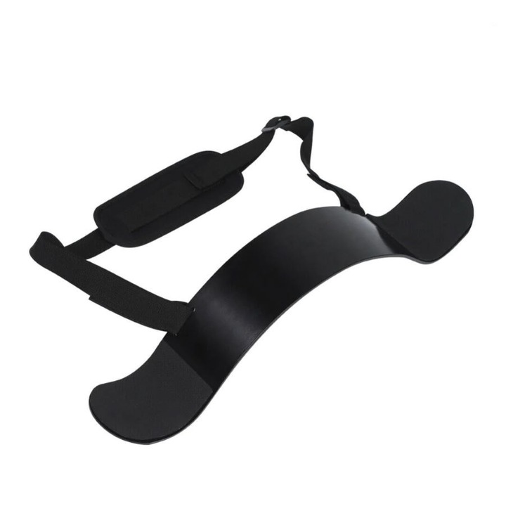 Echipament de antrenament pentru ridicare de greutati, Biceps Trainer, Zoco Body Fit, curea reglabila, Negru