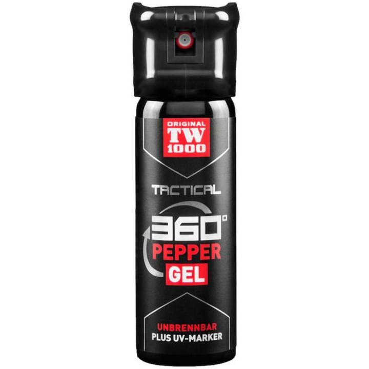 Лютив спрей GEL TW1000 Tactical 63337, UV, 45 мл, Струя, 4 м, 360 градуса