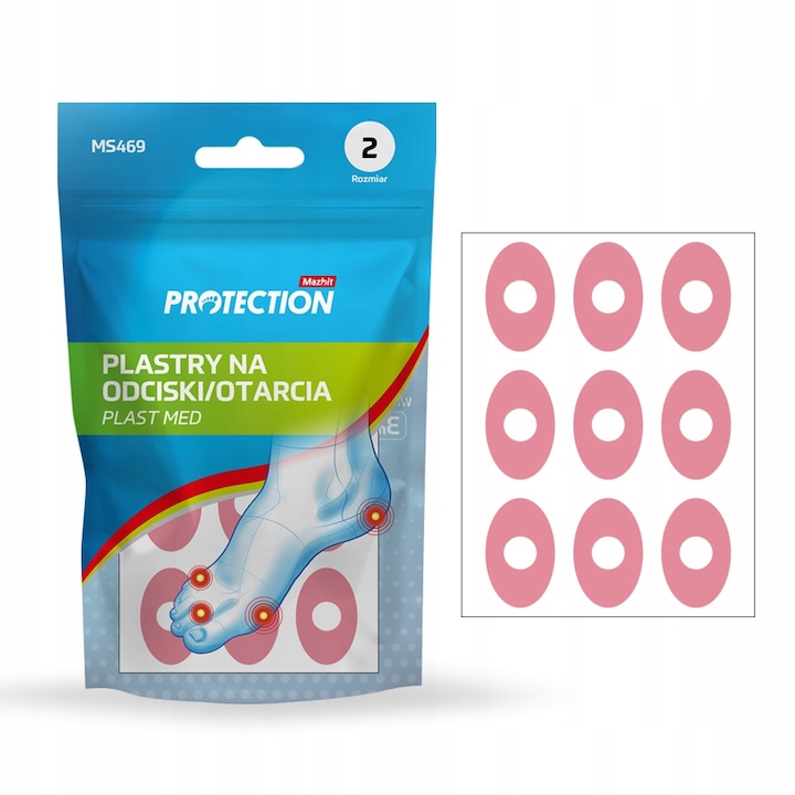 Plasturi pentru bataturi Mazbit, 9 bucati, protectie, confort, marime medie