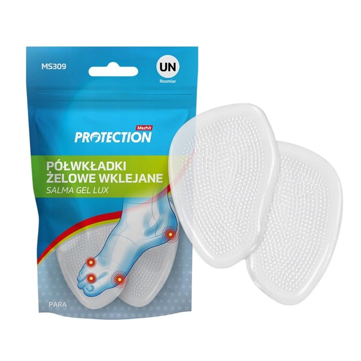 Set 2 branturi pentru pantofi cu toc, Mazbit, Gel, Reutilizabil, Transparent