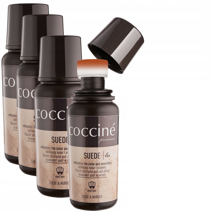 Set de vopsea pentru pantofi, Coccine, 4buc, Maro
