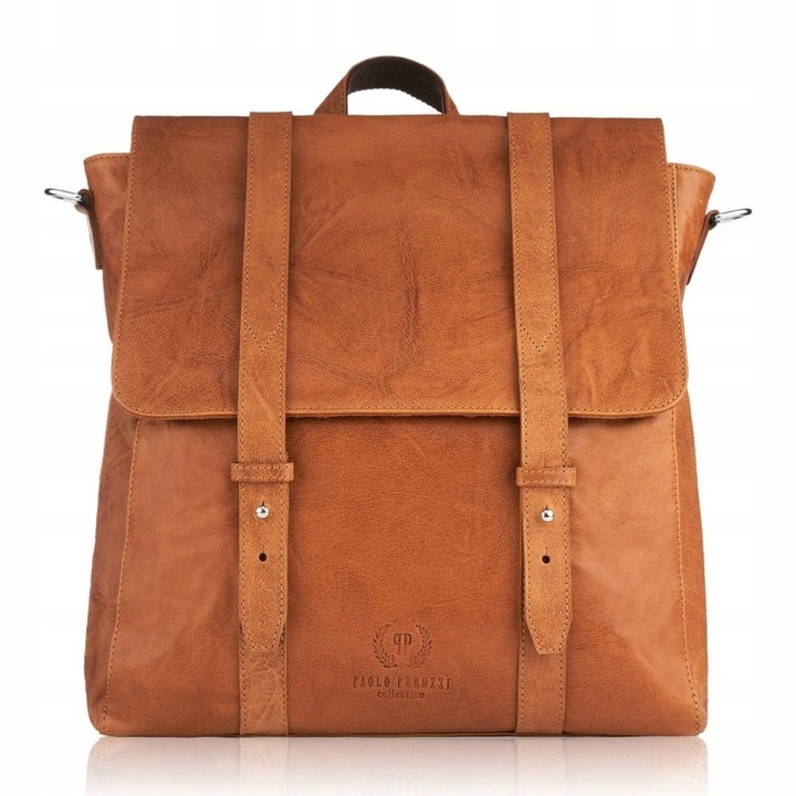 Női hátizsák, Paolo Peruzzi, Természetes bőr, Barna