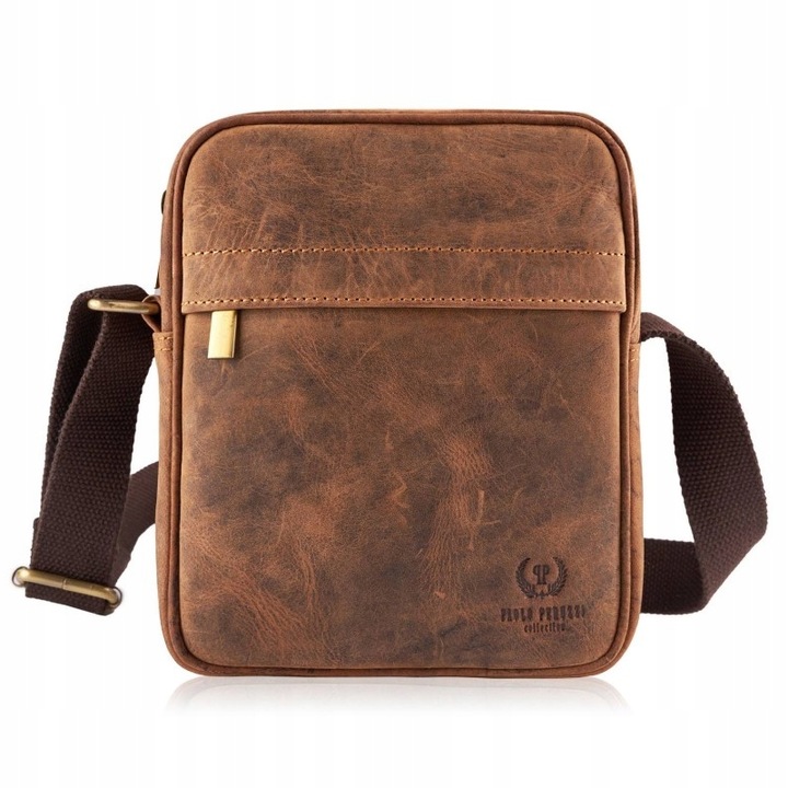 Чанта за през рамо Hunter Sachet, Кафява кожена