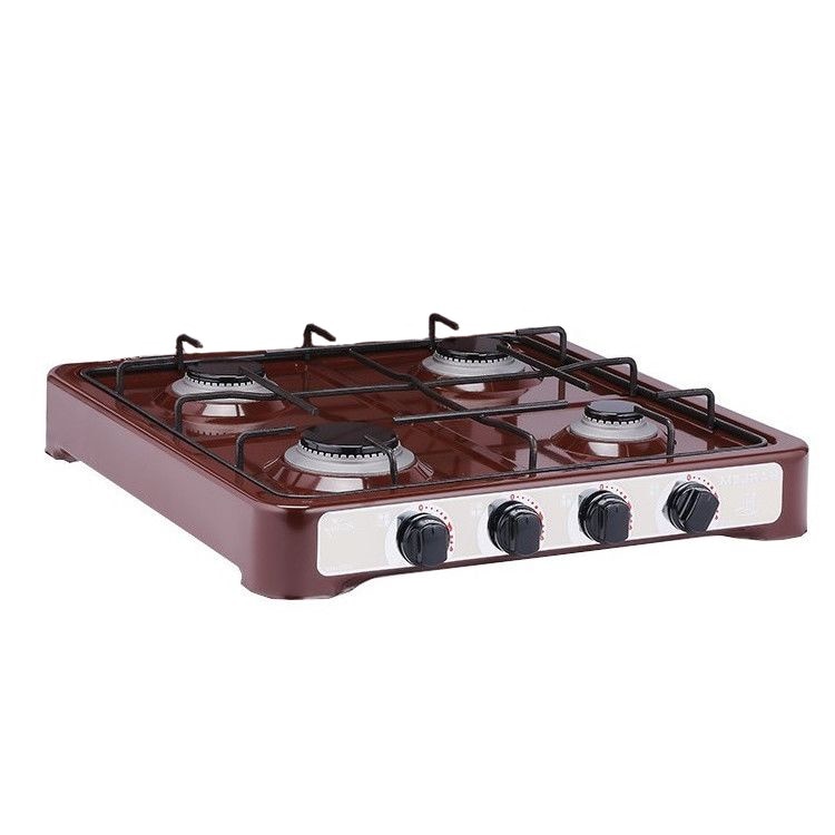 Aragaz emailat cu 4 ochiuri Harlem® pentru gaze naturale de retea, putere 0,9KW, 2X1,5 KW si 1,9 KW, MARON