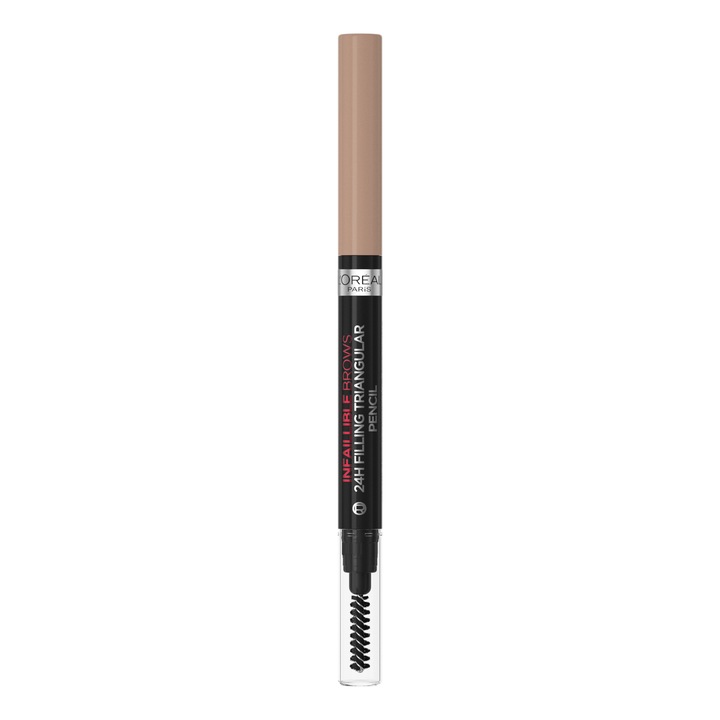 Creion de sprancene L'Oreal Paris Infaillible Brows 24H Triangular, nuanta 6.0 Dark Blonde​