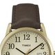 Klasszikus férfi karóra, Timex, Inox/Ökológiai bőr, 38 mm, Barna/Arany