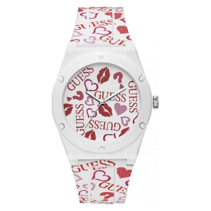Дамски часовник, Guess, INOX/Текстил, 42 мм, Многоцветен