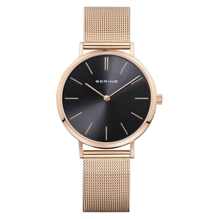 Ceas dama, Bering, Otel, Auriu/Negru