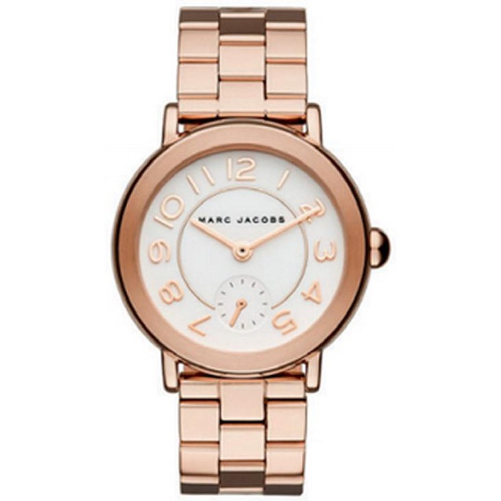 Ceas dama, Marc Jacobs, Inox, Auriu/Alb