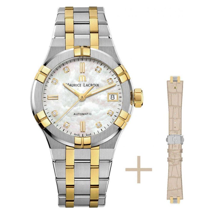 Дамски часовник Maurice Lacroix, Неръждаема стомана, Сребрист/Златист