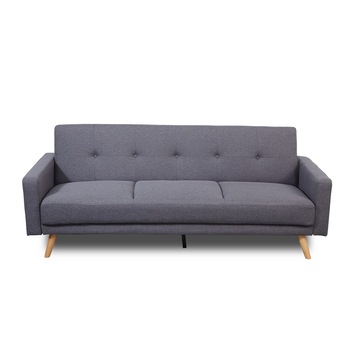 Canapea extensibila 3 locuri Cristina, Mobila Sigma, tesatura gri, 210x87x86 cm Canapea extensibila 3 locuri Cristina, Mobila Sigma, tesatura gri, 210x87x86 cm