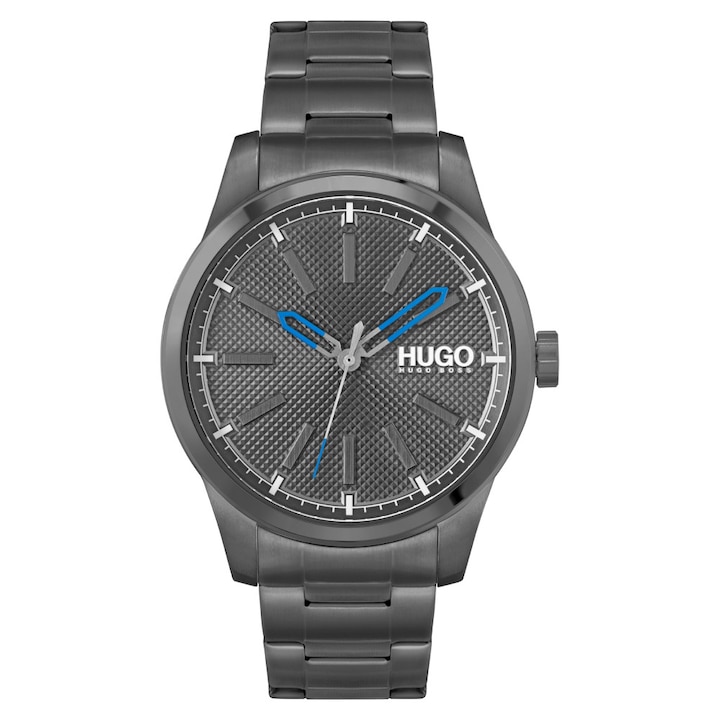 Мъжки часовник, Hugo Boss, Неръждаема стомана, Тъмно сив