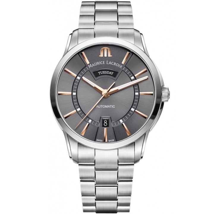 Мъжки часовник Maurice Lacroix, Неръждаема стомана, Сребрист