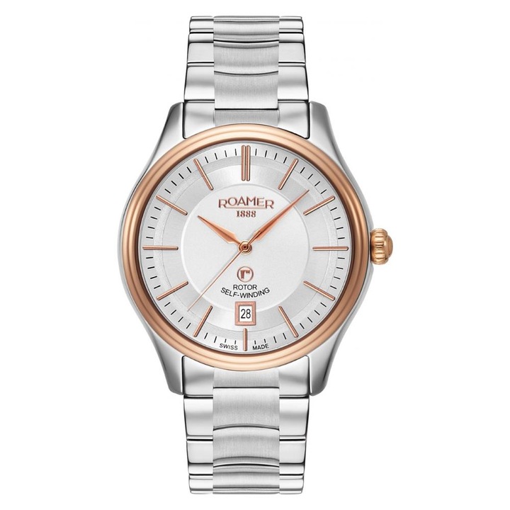 Мъжки часовник Roamer, Стомана, Елегантен, Сребрист