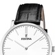 Мъжки часовник, Festina, Неръждаема стомана/Кожа, Черен/Сребрист