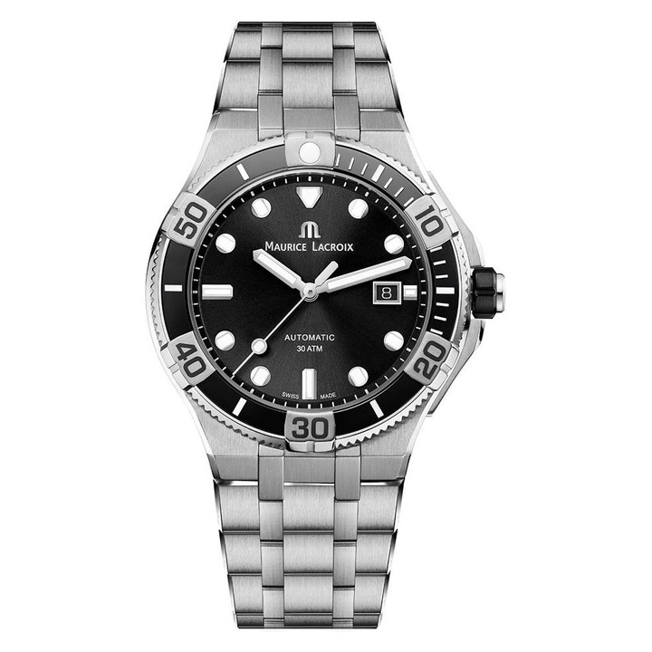 Мъжки часовник Maurice Lacroix, Неръждаема стомана, Сребрист