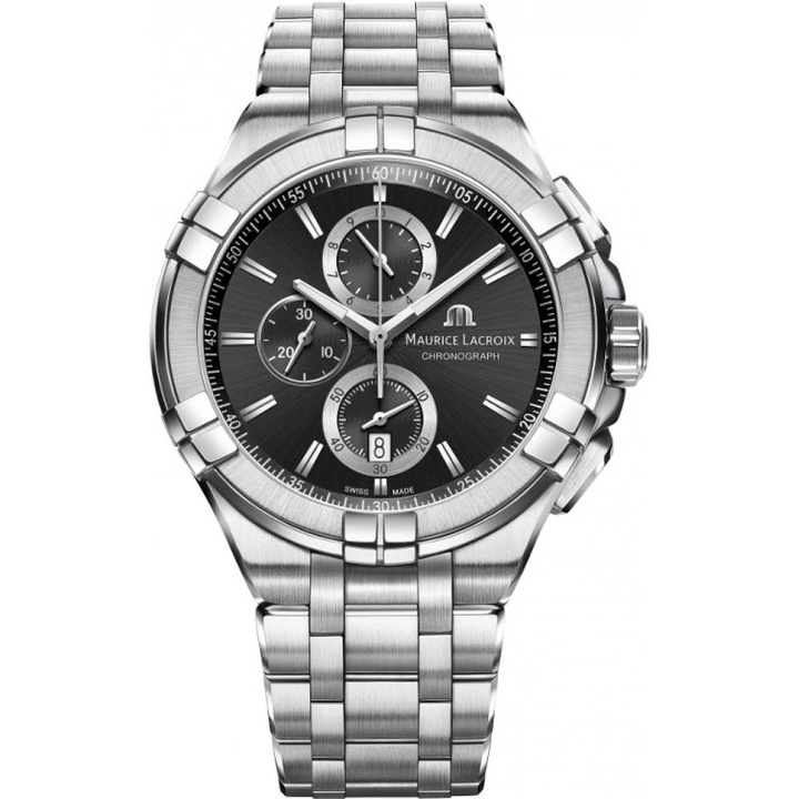 Мъжки часовник, Maurice Lacroix, Неръждаема стомана, Сребро
