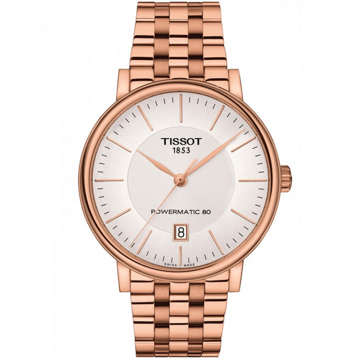 Мъжки часовник Tissot, Неръждаема стомана, Бял/Златист
