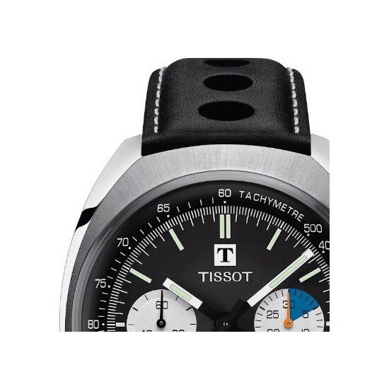 Tissot Orologio Automatico Cronografo T1244271605100 - Quadrante Nero Cinturino Pelle