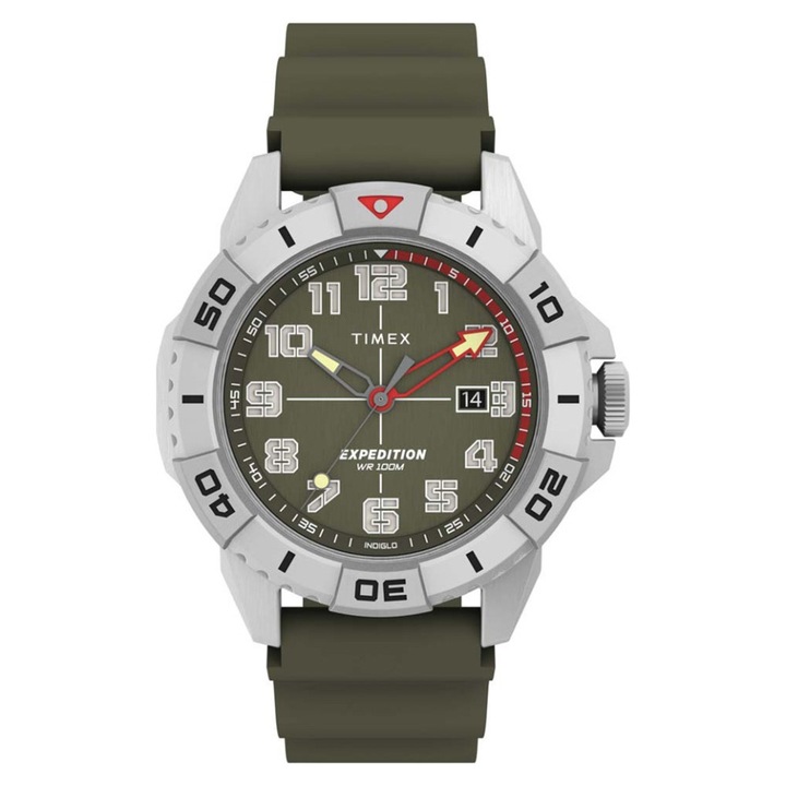 Мъжки часовник, Timex, Спорт, Стомана, 42 мм, Зелен
