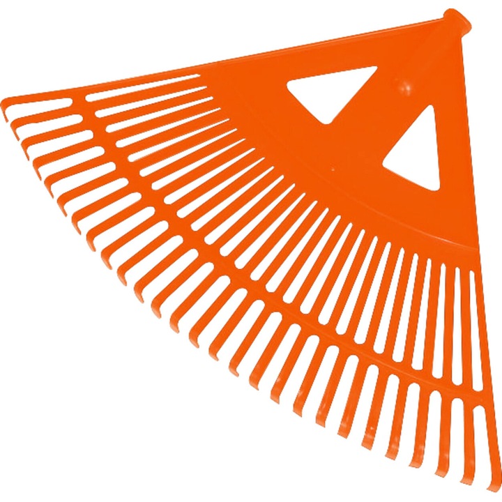 Grebla plastic, tip canadian, 27 dinti, negru, 580mm