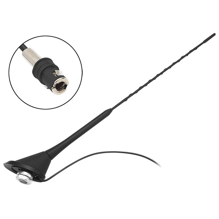 Antena auto, AM/FM, VW, 30 cm, Negru