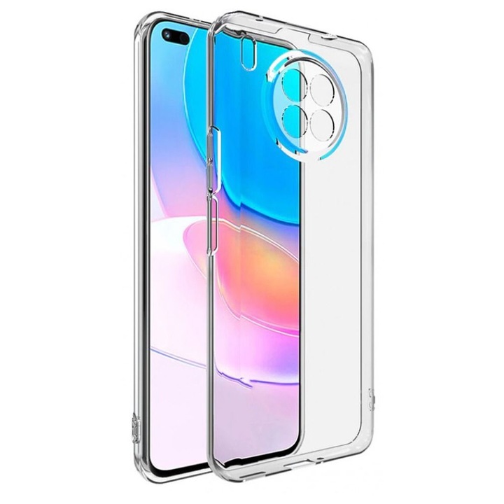 Заден предпазен калъф, Силиконов, Съвместим с Huawei Nova 8i/Honor 50 Lite, 0.5 mm, Прозрачен