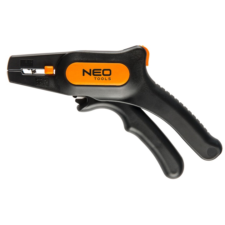 Автоматични клещи за оголване, Neo Tools, стомана, 195 мм, оранжево/черно