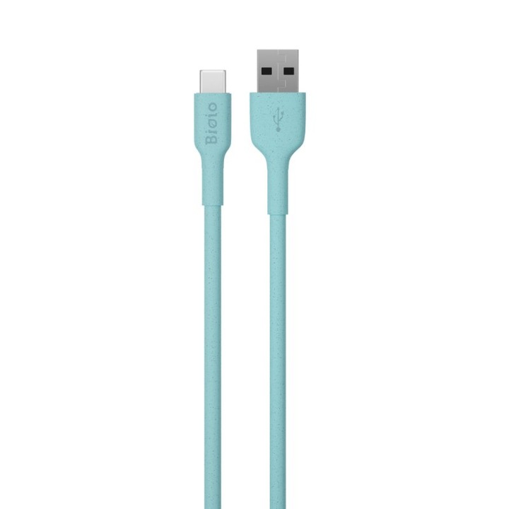 USB/USB-C kábel, Bioio, 1 m, 2,4 A, kék