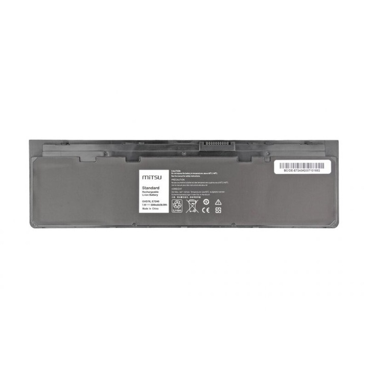 Laptop akkumulátor, Mitsu, Dell E7240/E7250 kompatibilis, Fekete