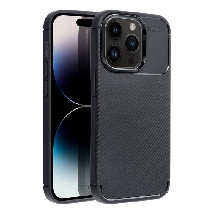 Apple iPhone 7 / 8 / SE (2020 / 2022) Carbon Premium Case tok, Fekete