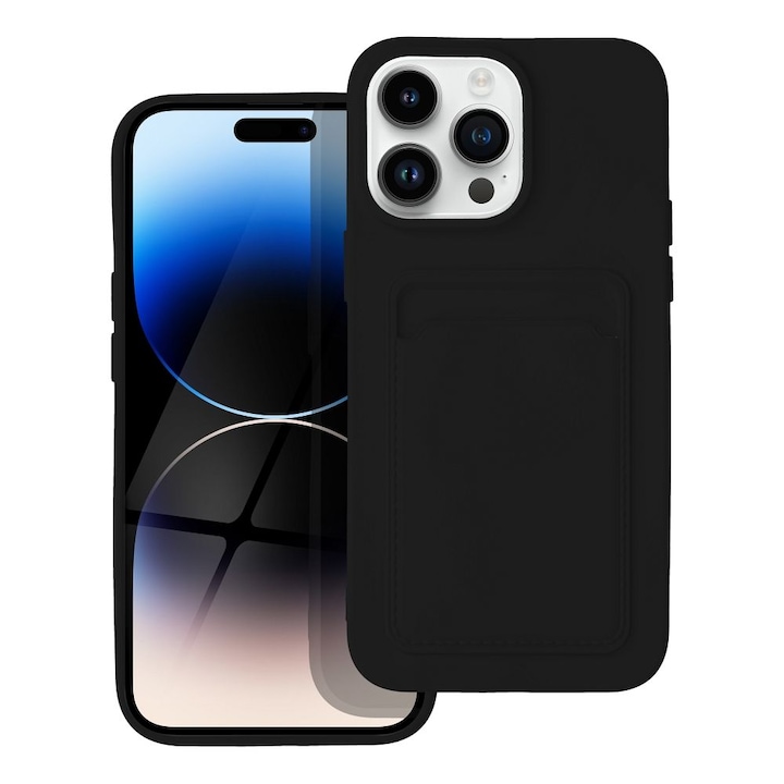Husa de protectie, Compatibil cu Apple Iphone 14 Pro Max, Silicon, Negru