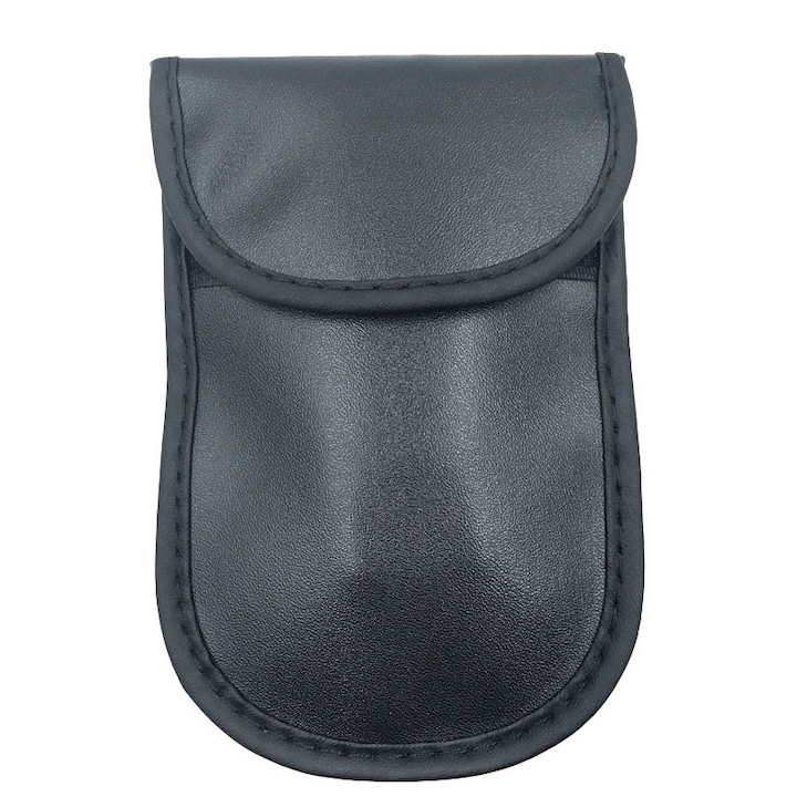 Lopásgátló huzat autókulcsokhoz, 14 cm x 10 cm, Rádióhullámok ellen, Fekete