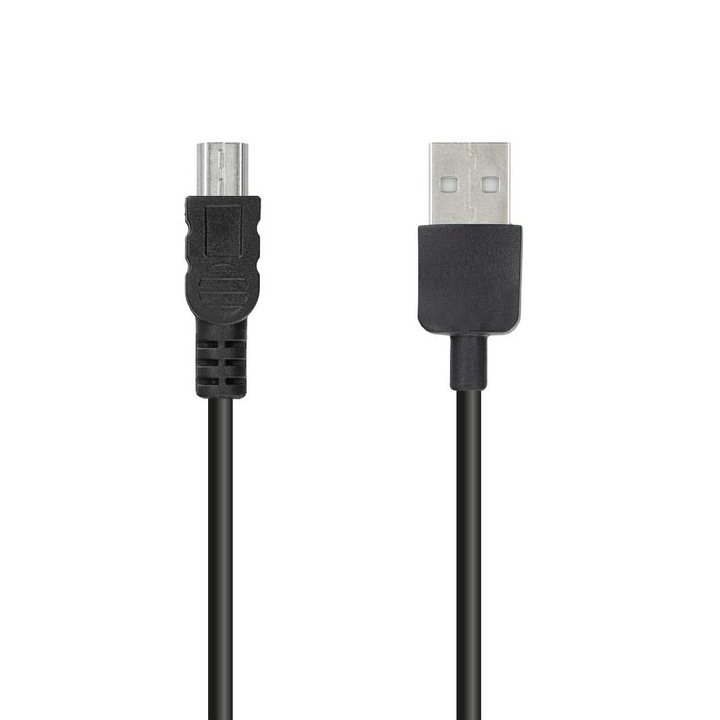 Cablu de date, USB - Mini USB, 3 m, Negru