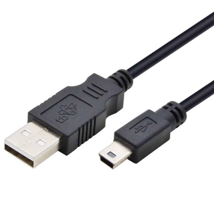 Cablu de date, TB, USB - Mini-USB, M-M, 1m, Negru