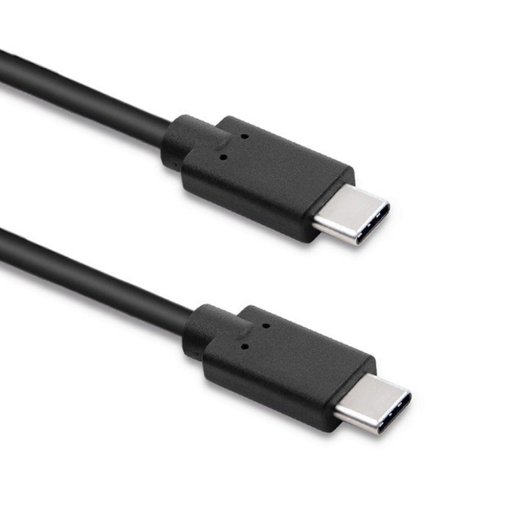 Cablu USB, Qoltec, 2xUSB-C, 1.4m, Negru