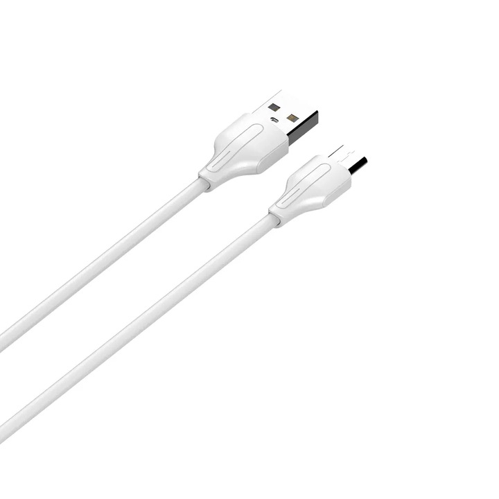 Adatkábel USB-A/Micro-USB, Ldnio, 2.1A, 2m, Fehér