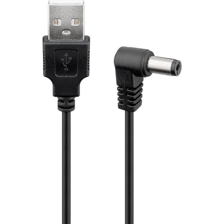 Cablu de alimentare, Goobay, 1 m, USB/ DC, Negru