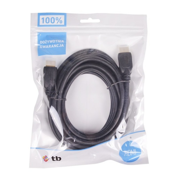 Cablu HDMI TB, placat cu aur, 1,8 m.