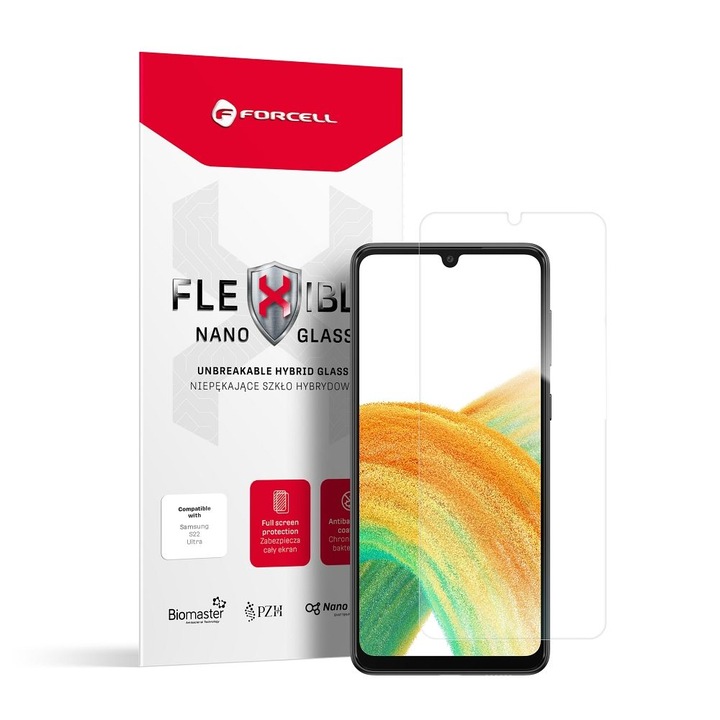 Forcell Flexible Nano Glass hibrid üvegfólia Samsung A33 5G készülékhez
